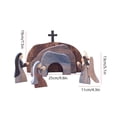 thumbnail image 3 of Conjunto de escena de resurrección de Pascua Decoración de escena de resurrección de madera Artesanía de Pascua, 3 of 3