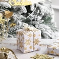 thumbnail image 4 of 30 Inch Jumbo 3D Kraft Christmas Wrapping Paper - 30 Inch x 16.5 Feet - Gold and White Snowflake Wrapping Paper with Embossed Perfect for Christmas, Holiday, Party Celebration, 4 of 14