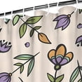thumbnail image 3 of Waterproof Wild Floral Leaf Farmhouse Botanical Shower Curtain 72x72 Inch Boho Style Polyester Unique Shower Curtain for Bathroom Hotel Home Decor with 12 Plastic Hooks, 3 of 5