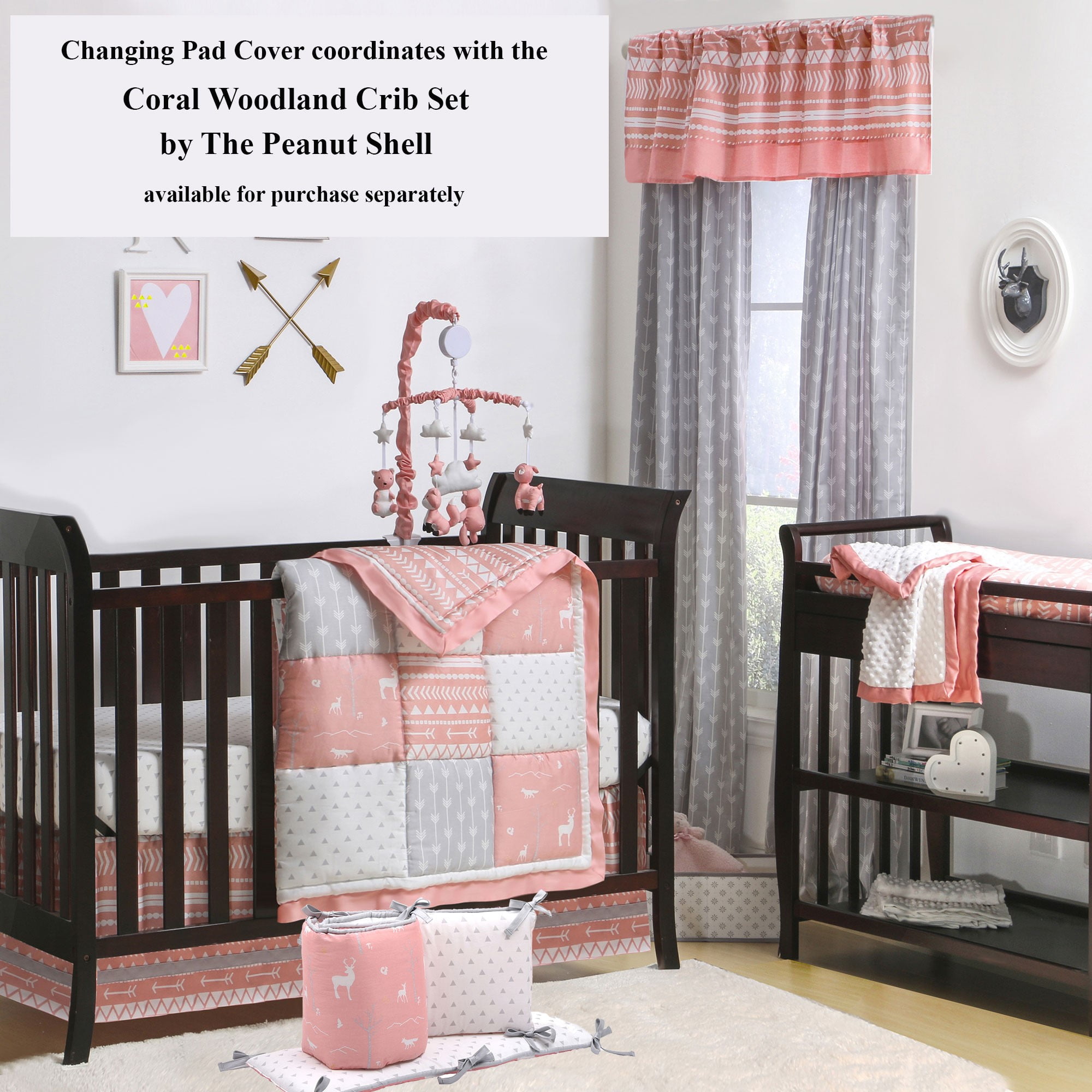peanut shell woodland trails crib bedding