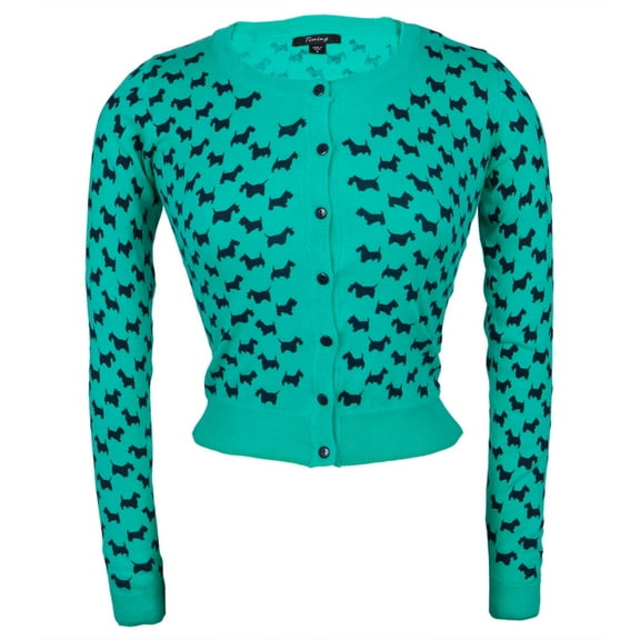 Dog Repeat All-Over Women's Long Sleeve Cardigan