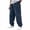 Navy, variant on ENCCRWIN Men's Vintage Corduroy Pants with Embroidered Label, Drawstring Waist, Loose Straight Leg for Streetwear, Casual, and Light Outdoor,Black L