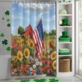 thumbnail image 4 of Shower Curtain, Independence Day Flag Waterproof Shower Curtain Set with Hooks for Bathroom Showers,Stalls and Bathtubs,72x72In Farm Gardens Sunflowers Daisy, 4 of 9