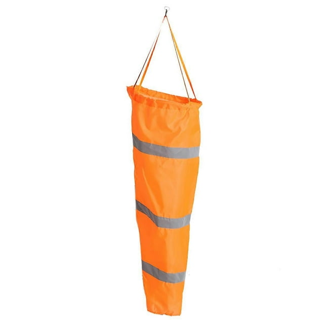 Noctilucent Airport Aviation Waterproof Windsock Reflective Strips Wind Measurement Bag 100cm