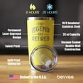 thumbnail image 4 of Bevvee Insulated Travel Tumbler 20 oz Legend Has Retired Retirement Gifts Tumblers, 4 of 4
