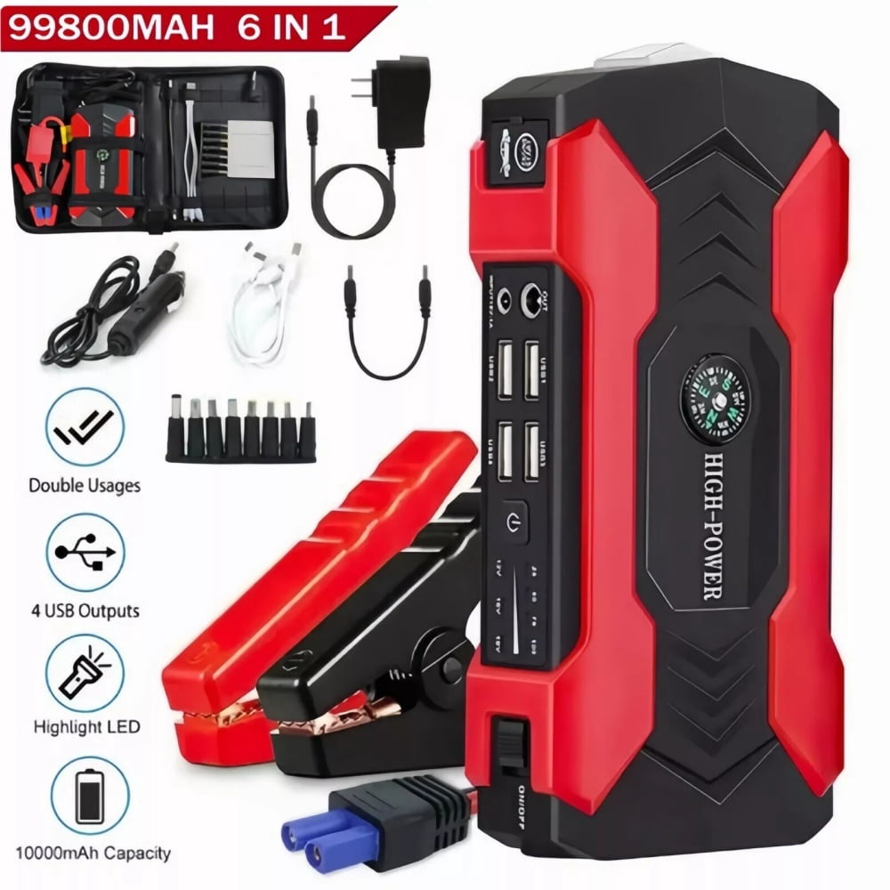 RVPOZWER Car Jump Starter 100000mAh Booster Jumper Box Power Bank Battery Charger