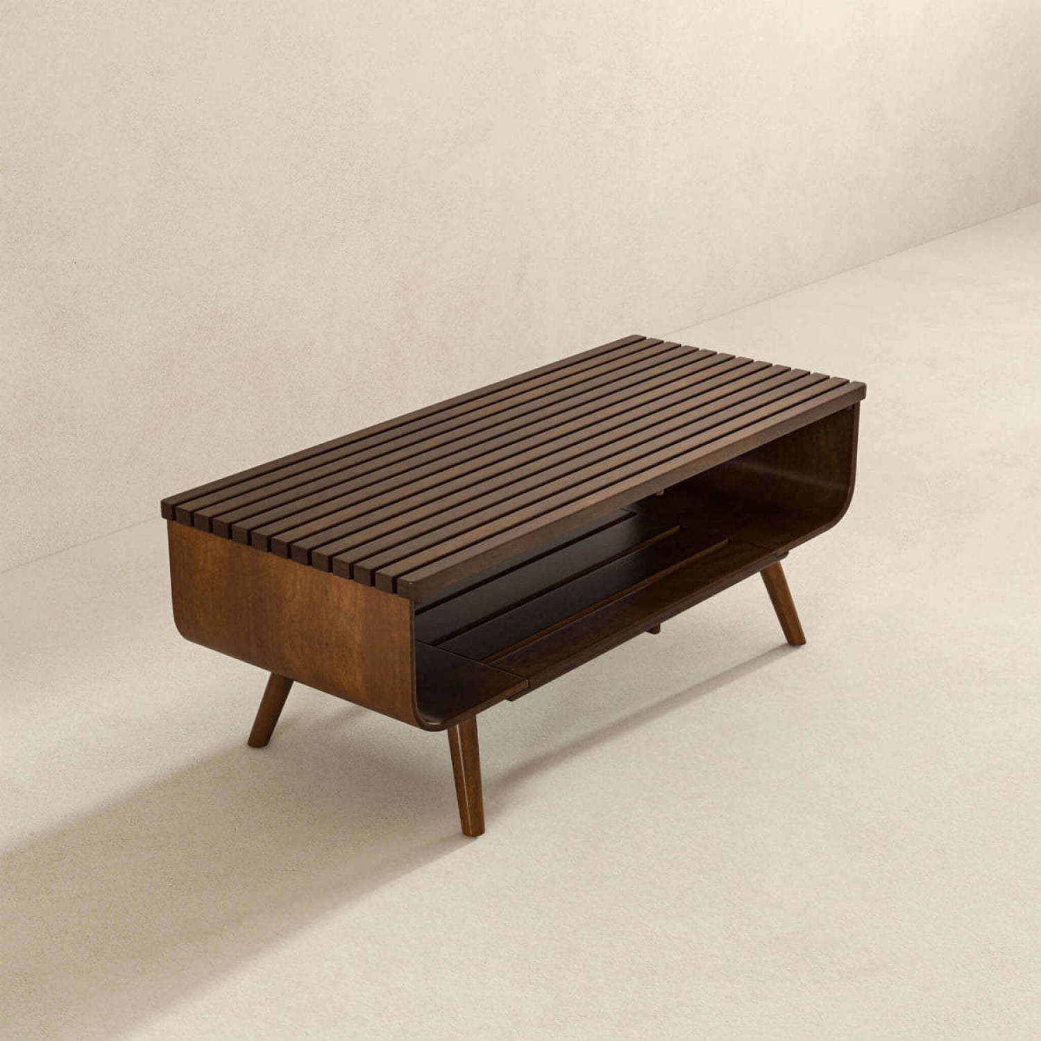 Alice Walnut Coffee Table Solid Wood Living Room Accent