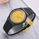 thumbnail image 3 of Reloj redondo simple de la correa del silicón del reloj de pulsera del cuarzo negro ocasional de moda, 3 of 5