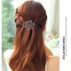 thumbnail image 1 of Pinzas para el cabello para mujeres, pinzas para peinar, pinzas para el cabello para niñas, pinzas para el cabello con flores de diamantes de imitación, diseño flexible, pinzas para el cabello de cola, 1 of 4