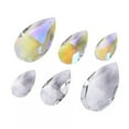 thumbnail image 2 of U8MO 5pcs Teardrop 22/28/38mm Faceted Crystal Glass Chandelier Prism Pendant Beads-38x22mm Clear, 2 of 5