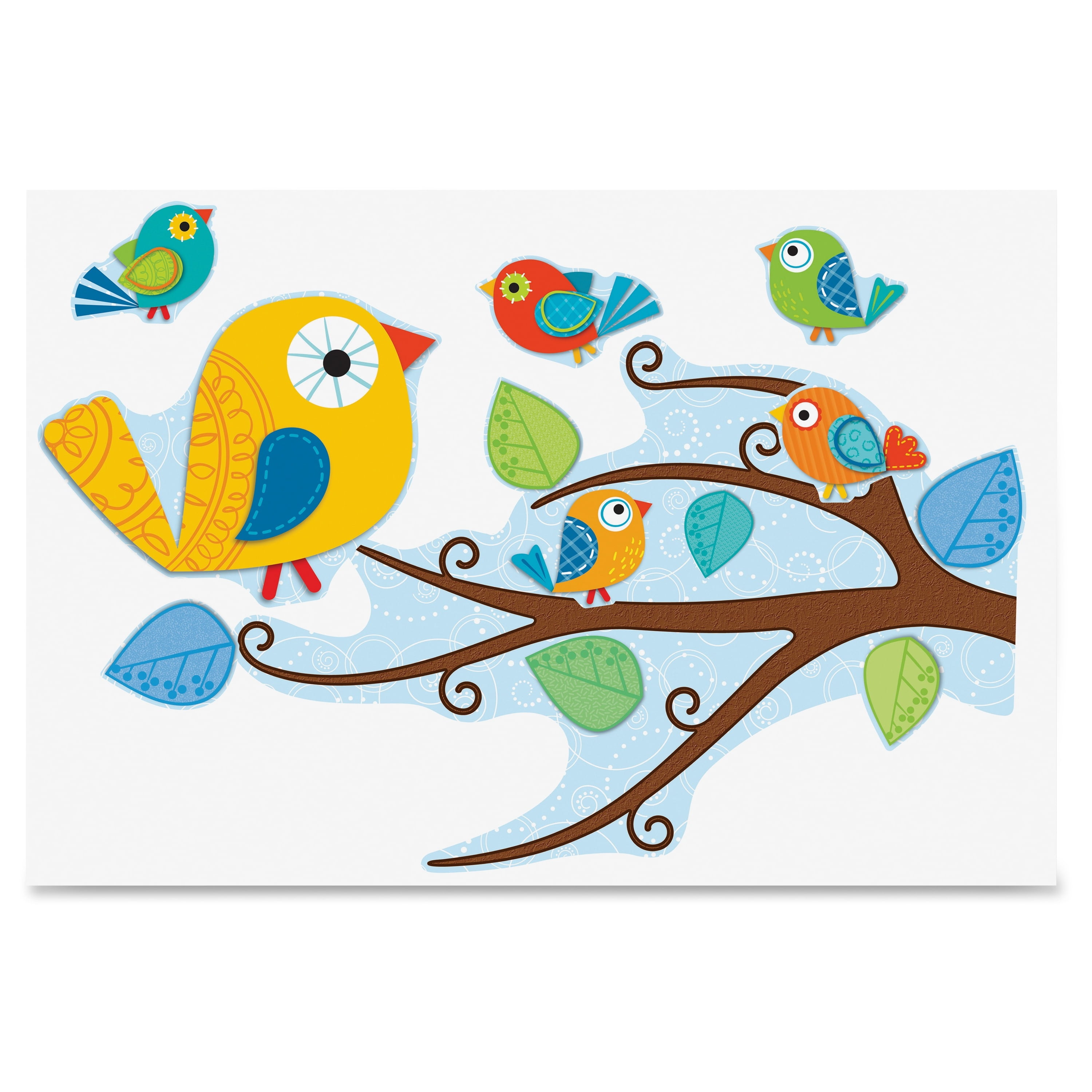 Boho Birds Focus Wall Bulletin Board Set - CD-110296