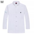 thumbnail image 2 of CHEF UNIFORM Uniform Cocina de manga larga Delantal con bolsillos delanteros Butcher Professional Home Suministros Sweat Bands for Grill Restaurant White M seitruly LF000324-07, 2 of 7