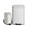 White, variant on Stainless Steel Trash Can Combo Set, 13+2.6 Gal Kitchen Garbage Can with Step-On Pedal & Soft-Close Lid, Waste Bin with Inner Bucket for Bathroom Office