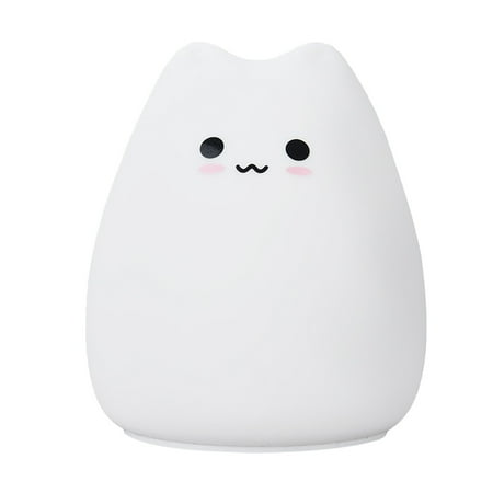 

Njoeus Little Cute Cat Silicone Lamp LED Colorful Color Changing Camping Night Light Clearance