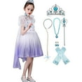 thumbnail image 1 of HAWEE Elsa Robe de Princesse Reine des Neiges Cosplay Flocon de Neige Costume Robes pour Filles Manches Courtes Robe de Princesse à Paillettes pour Fête, 1 of 6