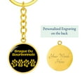 thumbnail image 5 of Braque Du Bourbonnais Mama Circle Keychain Stainless Steel or 18k Gold Dog Mom Pendant, 5 of 12