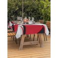 thumbnail image 3 of Outdoor Tablecloth with Umbrella Hole for Patio/Picnic/Party/Camping, Red Geometric Waterproof Table Cloth Rectangle Table Cover Washable, Modern Abstract Lines Textured (60"x 120"), 3 of 8
