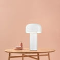 thumbnail image 4 of Modern Mushroom Table Lámpara LED Nordic Metal Recargable Decoración Puertos USB 1800 MAH Nightlight For Home Nightstand de Comedor Oficin blanco Yinane Lámpara de hongos, 4 of 8