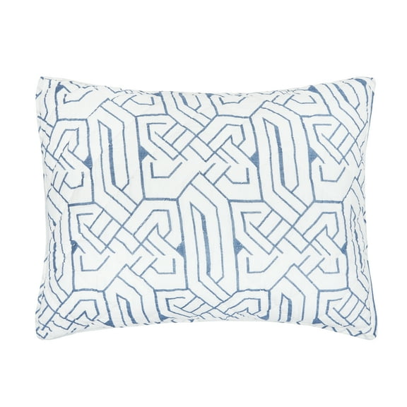 Marlowe Storm Geometric Cotton Standard Pillow Sham 20" x 26"
