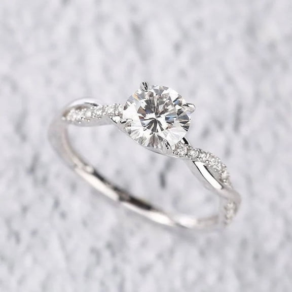 OM Jewels Moissanite 2.00Ct Baguette Cut 14K Yellow Gold Plated Curved Wedding Band Ring for Women