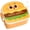 17.3*15.6*7.7cm, variant on vlrwzc Cute Hamburger Shape Bento Box, PP Food Storage Container for Sandwich Snack Fruit Salad, 17.3x15.6x7.7 cm