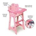 thumbnail image 4 of Badger Basket Blossoms and Butterflies Doll High Chair Feeding Seat for 18 inch Dolls - Pink, 4 of 9