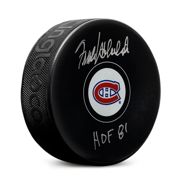 Frank Mahovlich Rondelle de Hockey des Canadiens de Montréal Autographiée avec Note HOF