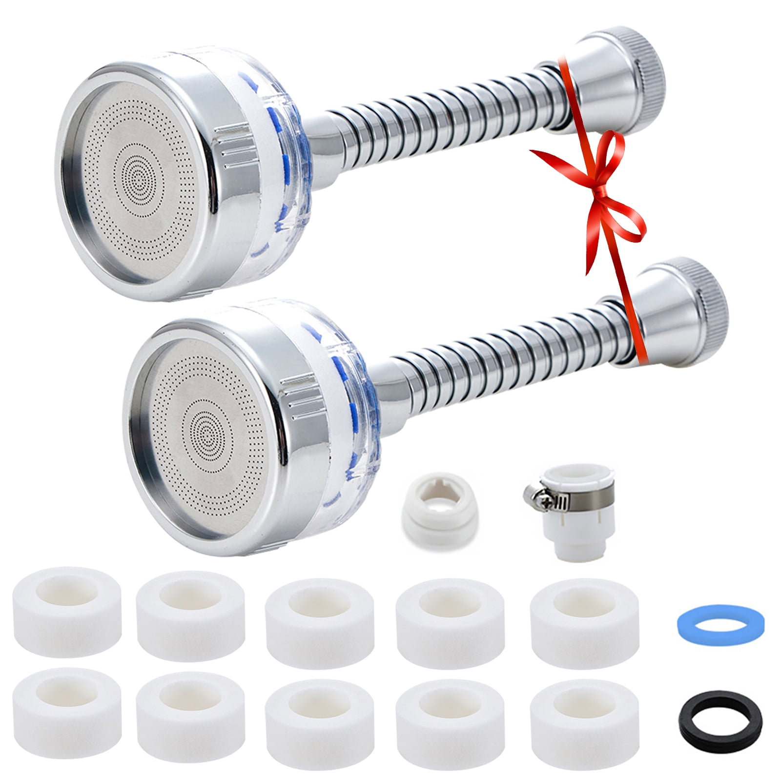 Faucet Water Filter, 360 Degree Rotating Faucet Mount Filters + Extension Hose Purifier Kitchen