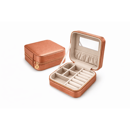 Hives & Honey Mya Adult Women's Travel Jewelry Case - Coral