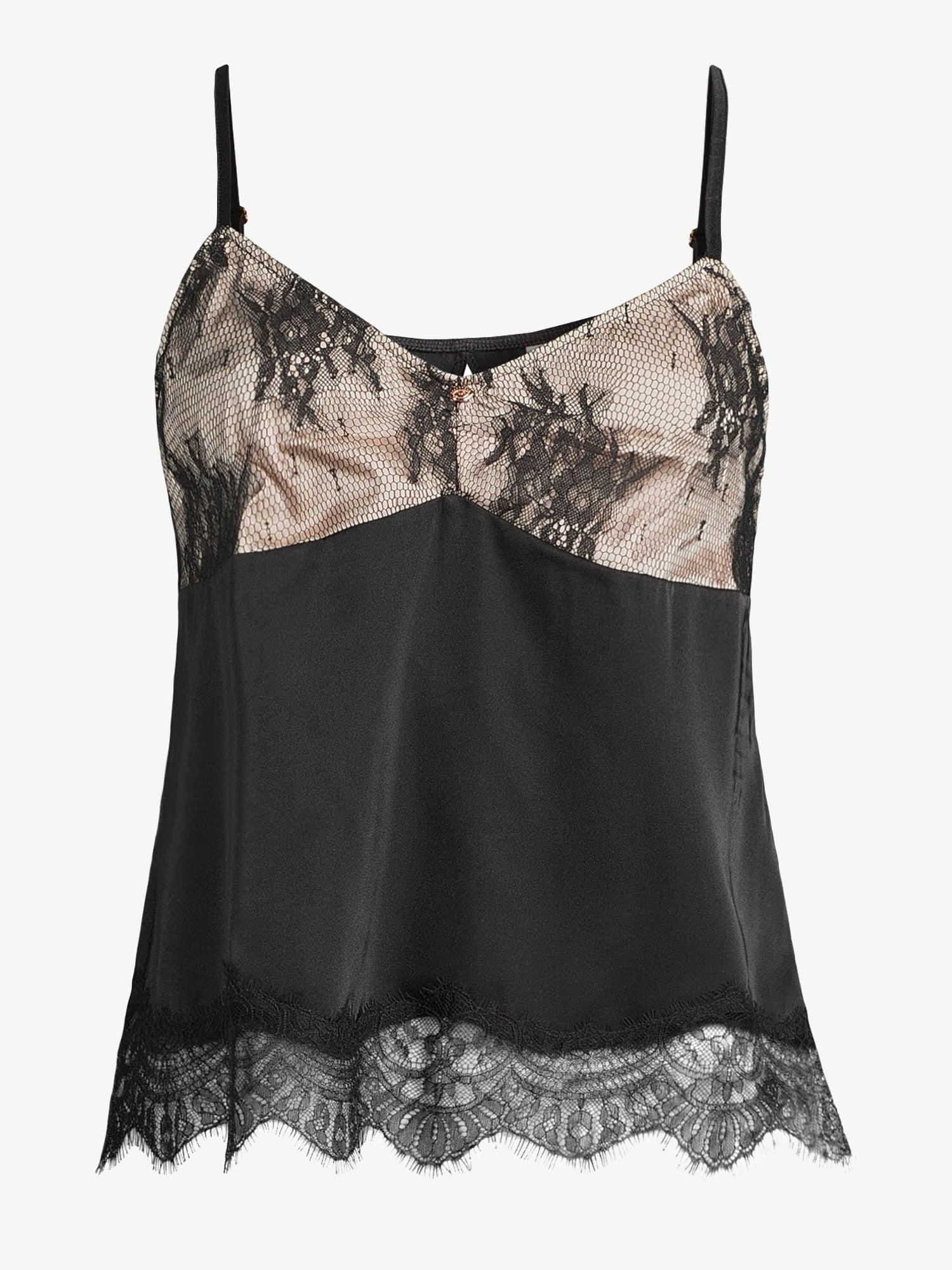 Sofia Intimates Women's Satin Lace Cami