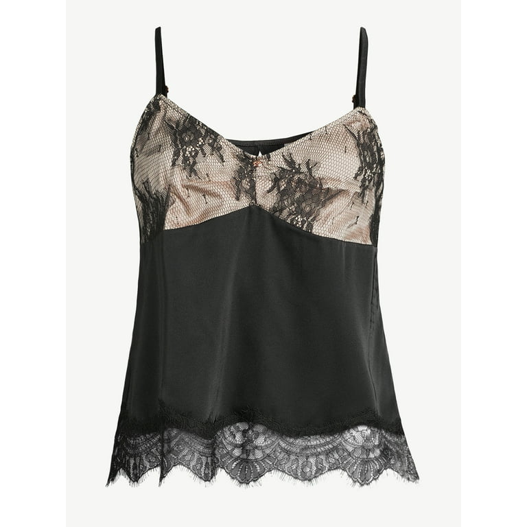 SATIN EFFECT LACE CAMISOLE