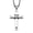 silver, variant on 43*65mm Big Stainless Steel CZ 3D Cross Pendant Men's Fashion Box Necklace 24''-silver