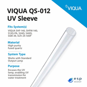 VIQUA QS-012 Replacement Quartz Sleeve for S740RL-4C UV Lamp, Ultraviolet Water Purification System Part