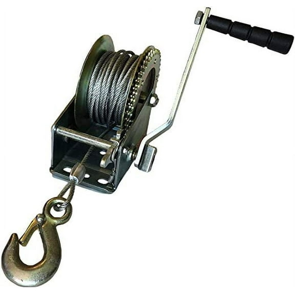 Cable Winch Hand Crank Winch (2,000 LBS Rated)