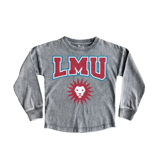Youth Gameday Couture Gray Loyola Marymount Lions Faded Wash Pullover Top