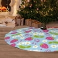 thumbnail image 6 of Yiaed Strawberry And Flowers Print Christmas Tree Skirt , Tree SkirtsTree Mat for Christmas Winter Holiday Indoor Decorations-48", 6 of 7