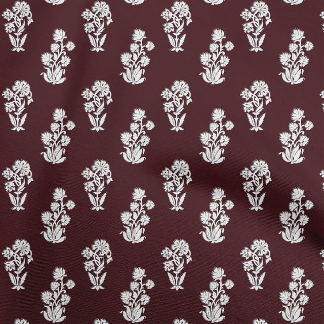 oneOone Cotton Poplin Dark Brown Fabric Block Craft Projects Decor Fabric Printed By The Yard 42 Inch Wide