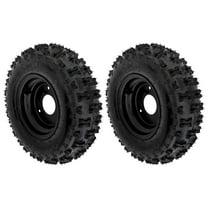 2 Pack 4.10-6 Tires and Wheels Rims 6" Go Kart Wheel 4.10x6 410-6 Tubeless Tire for ATV Quad Mini Bike Scooter Lawn Tractor Mower 4 Wheelers Drift Trike Snow Blower Wheelbarrow