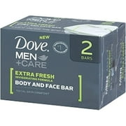 Dove Men Plus Care Extra Fresh Body And Face Bath Bar - 2 Ea