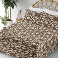 thumbnail image 3 of Ambesonne Baroque Floral Fitted & Flat Sheet with Sham 3 Pcs Set, Vintage Damask Boho, Twin, Taupe Eggshell Umber, 3 of 5