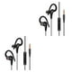 thumbnail image 1 of Methold Auricular deportivo Fitness con cable Auriculares a prueba de agua Control con cable Aislamiento de ruido Auricular intrauditivo enganchado, Negro 2piezas, 1 of 6