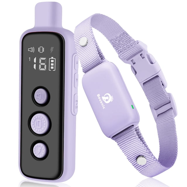 Collar de adiestramiento para perros Bousnic Shock, impermeable y recargable