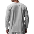 thumbnail image 6 of FAIWAD Men's Long Sleeve Cotton Tops Solid Color Round Neck Tees Classic Casual T-Shirt Lightweight Sweatshirt, 6 of 6