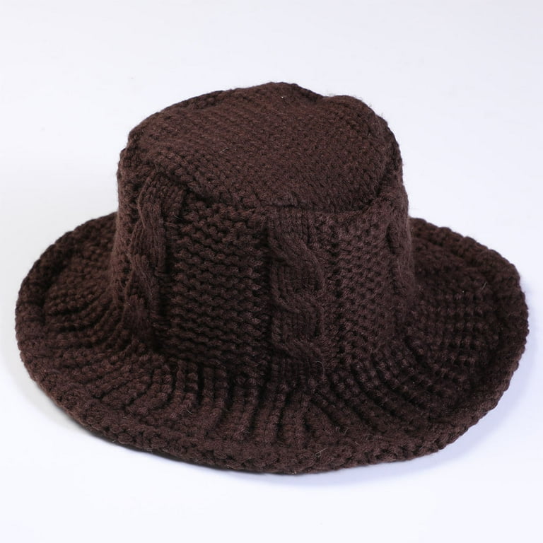 HGYCPP Women Winter Cable Knit Bucket Hat Twist Pattern