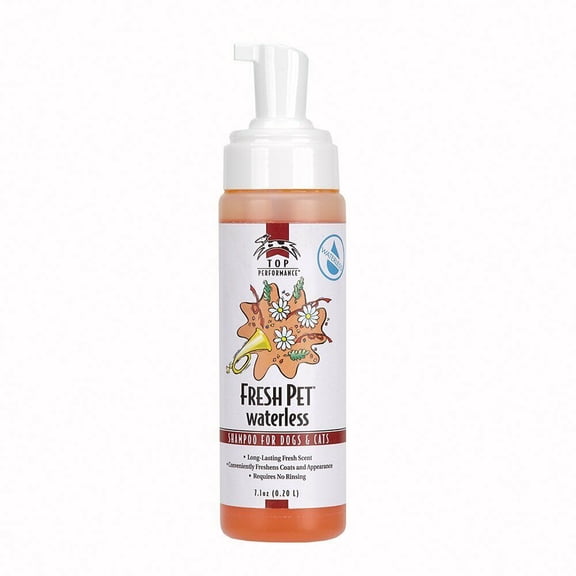 Waterless Pet Shampoo Foam Rinse less Dog Grooming 7.1oz Bottle Choose Scent (Fresh Pet)