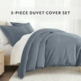 thumbnail image 5 of Noble Linens 3-Piece Stone Duvet Cover Set, Full/Queen, 5 of 9