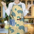 thumbnail image 5 of Border Collie Apron-Garden Aprons for Women with Pockets-Cotton Linen Waterproof Kitchen Cooking Gardening Aprons Adjustable for Kitchen,Cooking,BBQ and Salon 33x27 Inch, 5 of 5