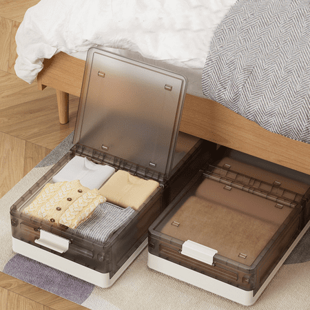 

Cipaher Under Bed Storage Organizer Container with Wheels and Handles Foldable Underbed Storage Box