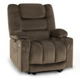 thumbnail image 4 of MCombo Electric Power Recliner Chair with Heat and Massage, USB Ports, Cup Holders, Reclining Chair for Living Room 670 (Dark Brown), 4 of 10