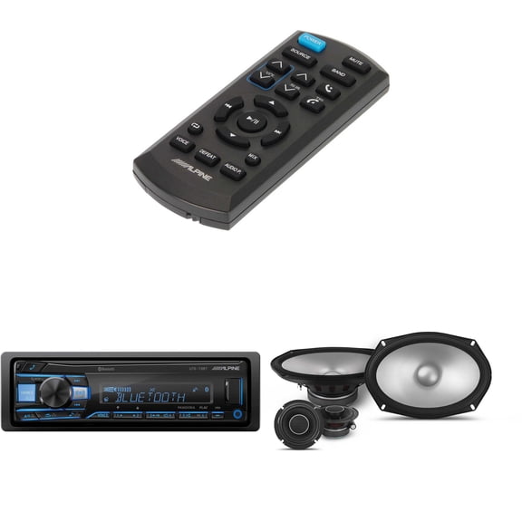 Alpine UTE-73BT, RUE-4360 Remote with 1 Pair Alpine S2-S69C Type S 6x9" Component Speakers